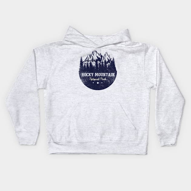 Rocky Mountain National Park Kids Hoodie by levitskydelicia